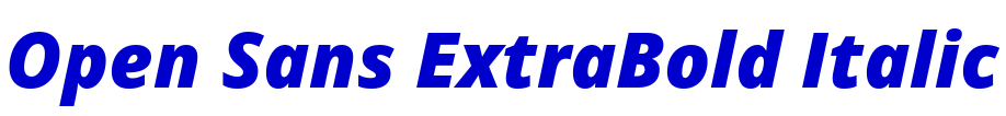 Open Sans ExtraBold Italic police de caractère